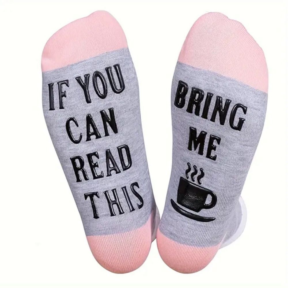 ✨🆕✨ If You Can Read This Bring Me Coffee or Hot Chocolate Fleece Socks ☕️ ✨